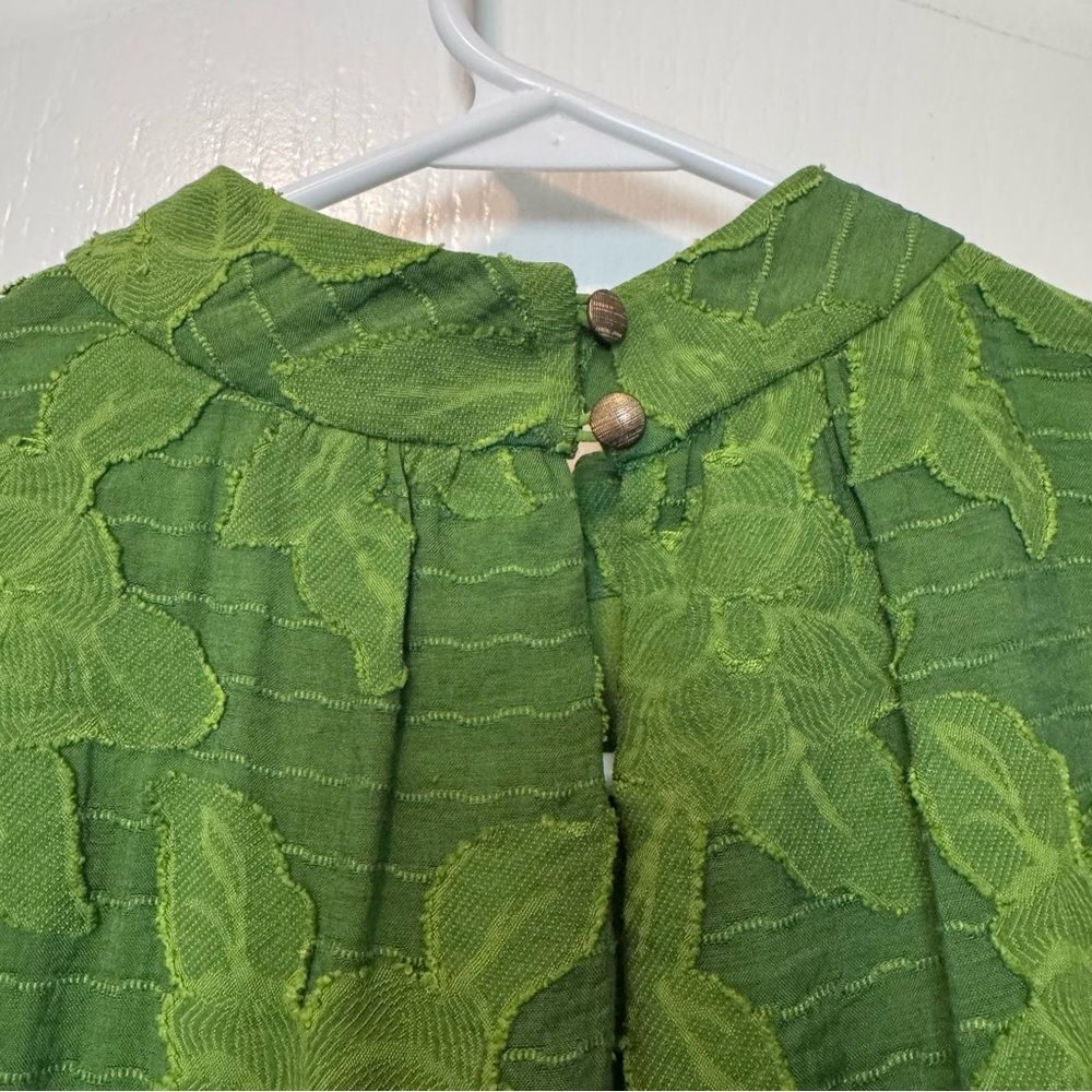 Anthropologie Maeve Women’s Green Floral Savannah Swing Blouse Tank Size 4 - Picture 12 of 16